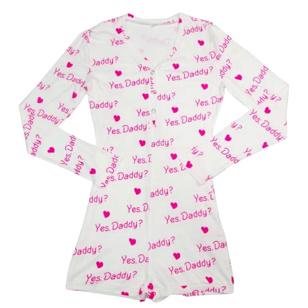 💎✨White yes daddy onesie whole-piece pajama✨💎